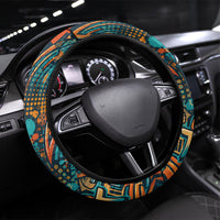 Beer Lovers Cheers To Good Times Steering Wheel Cover Urban Graffiti Pattern With Frothy Clinking Mugs Art