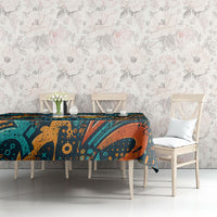 Beer Lovers Cheers To Good Times Tablecloth Urban Graffiti Pattern With Frothy Clinking Mugs Art
