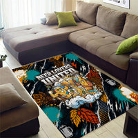 Beer Lovers United Brew Mode On Area Rug Retro Comic Beer Characters Clinking Glasses