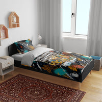 Beer Lovers United Brew Mode On Bedding Set Retro Comic Beer Characters Clinking Glasses