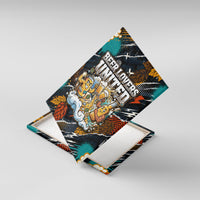 Beer Lovers United Brew Mode On Canvas Wall Art Retro Comic Beer Characters Clinking Glasses