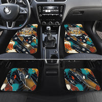 Beer Lovers United Brew Mode On Car Mats Retro Comic Beer Characters Clinking Glasses