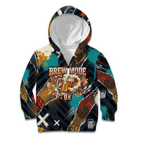 Beer Lovers United Brew Mode On Kid Hoodie Retro Comic Beer Characters Clinking Glasses