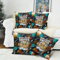 Beer Lovers United Brew Mode On Pillow Cover Retro Comic Beer Characters Clinking Glasses