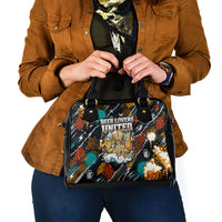 Beer Lovers United Brew Mode On Shoulder Handbag Retro Comic Beer Characters Clinking Glasses