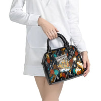 Beer Lovers United Brew Mode On Shoulder Handbag Retro Comic Beer Characters Clinking Glasses