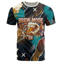 Beer Lovers United Brew Mode On T Shirt Retro Comic Beer Characters Clinking Glasses