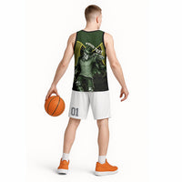 Personalized Brazil Football Basketball Jersey Gothic Skull Skeleton Mascot Flaming Soccer Ball