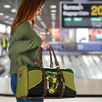Personalized Brazil Football Travel Bag Gothic Skull Skeleton Mascot Flaming Soccer Ball