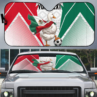Personalized Mexico Soccer Duck Auto Sun Shade Mexican Flag Cape Soccer Ball