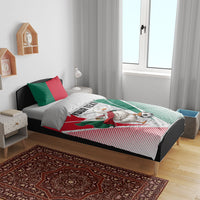 Personalized Mexico Soccer Duck Bedding Set Mexican Flag Cape Soccer Ball