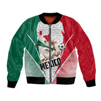 Personalized Mexico Soccer Duck Bomber Jacket Mexican Flag Cape Soccer Ball