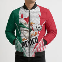 Personalized Mexico Soccer Duck Bomber Puffer Jacket Mexican Flag Cape Soccer Ball