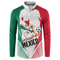 Personalized Mexico Soccer Duck Button Sweatshirt Mexican Flag Cape Soccer Ball