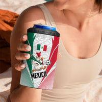 Personalized Mexico Soccer Duck 4 in 1 Can Cooler Tumbler Mexican Flag Cape Soccer Ball