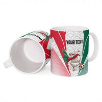 Personalized Mexico Soccer Duck Ceramic Mug Mexican Flag Cape Soccer Ball