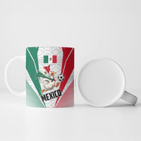 Personalized Mexico Soccer Duck Ceramic Mug Mexican Flag Cape Soccer Ball