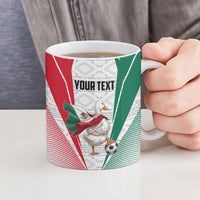 Personalized Mexico Soccer Duck Ceramic Mug Mexican Flag Cape Soccer Ball