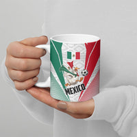 Personalized Mexico Soccer Duck Ceramic Mug Mexican Flag Cape Soccer Ball