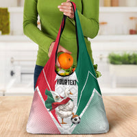Personalized Mexico Soccer Duck Grocery Bag Mexican Flag Cape Soccer Ball