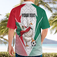 Personalized Mexico Soccer Duck Hawaiian Shirt Mexican Flag Cape Soccer Ball