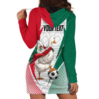 Personalized Mexico Soccer Duck Hoodie Dress Mexican Flag Cape Soccer Ball