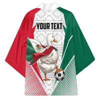 Personalized Mexico Soccer Duck Kimono Mexican Flag Cape Soccer Ball