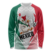 Personalized Mexico Soccer Duck Long Sleeve Shirt Mexican Flag Cape Soccer Ball