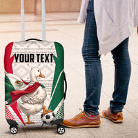 Personalized Mexico Soccer Duck Luggage Cover Mexican Flag Cape Soccer Ball