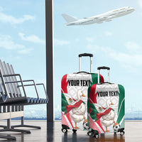 Personalized Mexico Soccer Duck Luggage Cover Mexican Flag Cape Soccer Ball