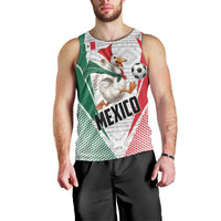 Personalized Mexico Soccer Duck Men Tank Top Mexican Flag Cape Soccer Ball
