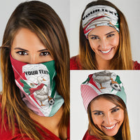 Personalized Mexico Soccer Duck Neck Gaiter Mexican Flag Cape Soccer Ball
