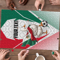 Personalized Mexico Soccer Duck Puzzle Mexican Flag Cape Soccer Ball