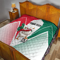Personalized Mexico Soccer Duck Quilt Mexican Flag Cape Soccer Ball