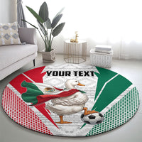Personalized Mexico Soccer Duck Round Carpet Mexican Flag Cape Soccer Ball