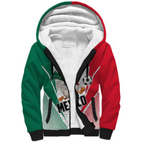 Personalized Mexico Soccer Duck Sherpa Hoodie Mexican Flag Cape Soccer Ball