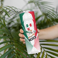 Personalized Mexico Soccer Duck Skinny Tumbler Mexican Flag Cape Soccer Ball
