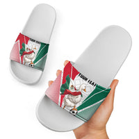 Personalized Mexico Soccer Duck Slide Sandals Mexican Flag Cape Soccer Ball