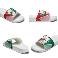 Personalized Mexico Soccer Duck Slide Sandals Mexican Flag Cape Soccer Ball