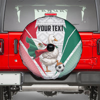 Personalized Mexico Soccer Duck Spare Tire Cover Mexican Flag Cape Soccer Ball