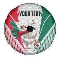Personalized Mexico Soccer Duck Spare Tire Cover Mexican Flag Cape Soccer Ball