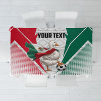 Personalized Mexico Soccer Duck Tablecloth Mexican Flag Cape Soccer Ball