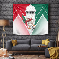 Personalized Mexico Soccer Duck Tapestry Mexican Flag Cape Soccer Ball