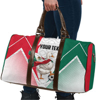 Personalized Mexico Soccer Duck Travel Bag Mexican Flag Cape Soccer Ball