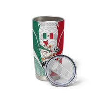 Personalized Mexico Soccer Duck Tumbler Cup Mexican Flag Cape Soccer Ball