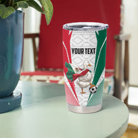 Personalized Mexico Soccer Duck Tumbler Cup Mexican Flag Cape Soccer Ball