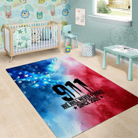 Patriotic 911 Memorial Patriot Day Area Rug American Flag and Bald Eagle - Wonder Print Shop