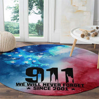 Patriotic 911 Memorial Patriot Day Round Carpet American Flag and Bald Eagle - Wonder Print Shop