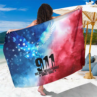 Patriotic 911 Memorial Patriot Day Sarong American Flag and Bald Eagle - Wonder Print Shop