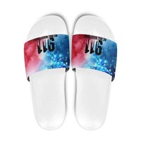 Patriotic 911 Memorial Patriot Day Slide Sandals American Flag and Bald Eagle - Wonder Print Shop